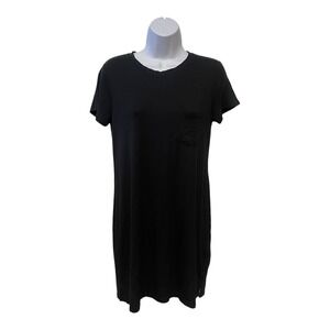 Abercrombie Fitch Black Pocket T Shirt Dress Casual Everyday Comfort Size Small